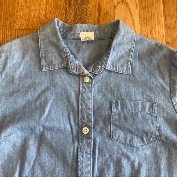 Crewcuts Tie Front Denim Shirt Size 12 - Picture 2 of 6